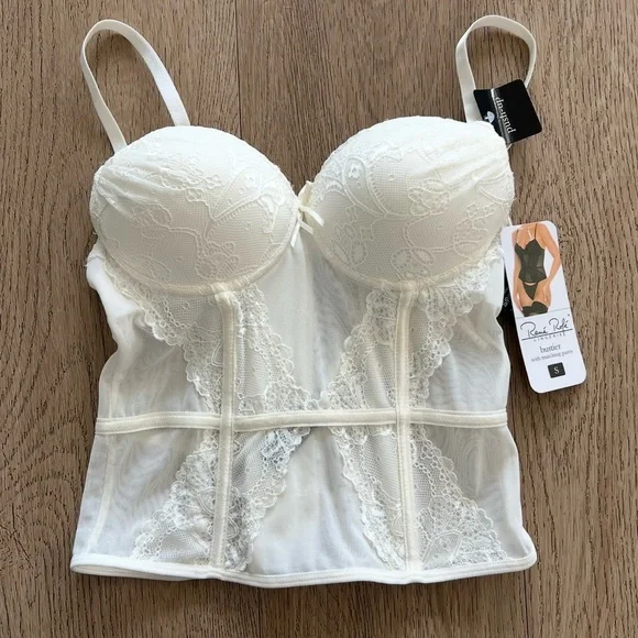 Rene Rofe Cream Lace Bustier set size Small NWT - Picture 2 of 4